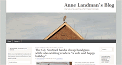 Desktop Screenshot of annelandmanblog.com