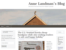 Tablet Screenshot of annelandmanblog.com